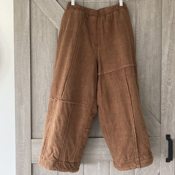 100% Cotton, Quilted, Warm Harem Pants, OS , cinamon color - Picture 2 of 11